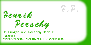 henrik perschy business card